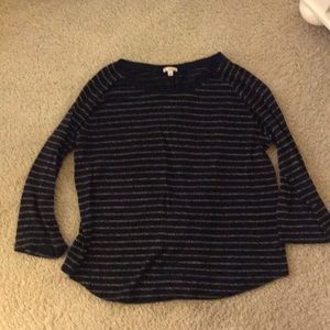 Gap Navy Shirt with Gold Stripes